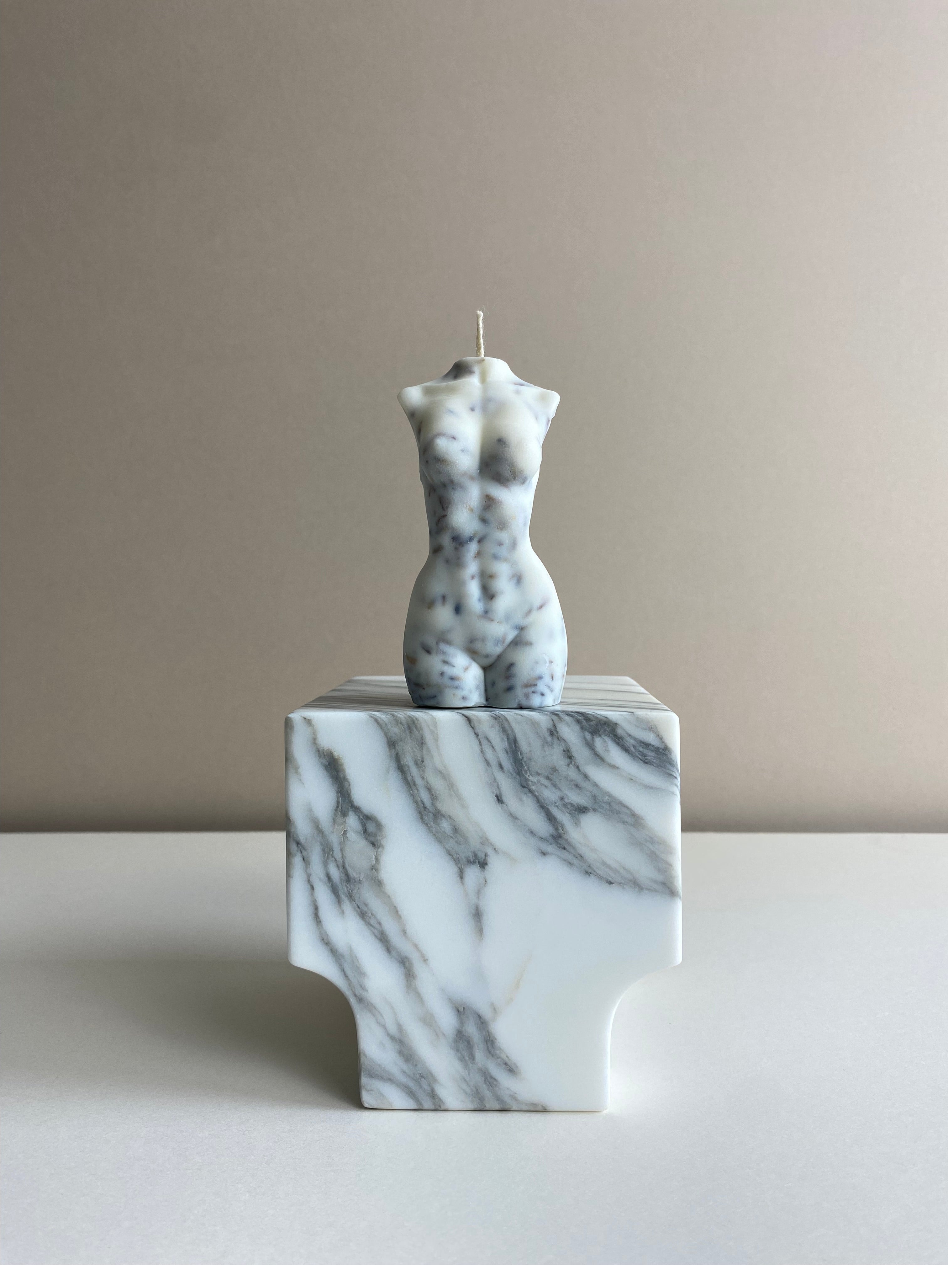 Lavender Female Torso Candle