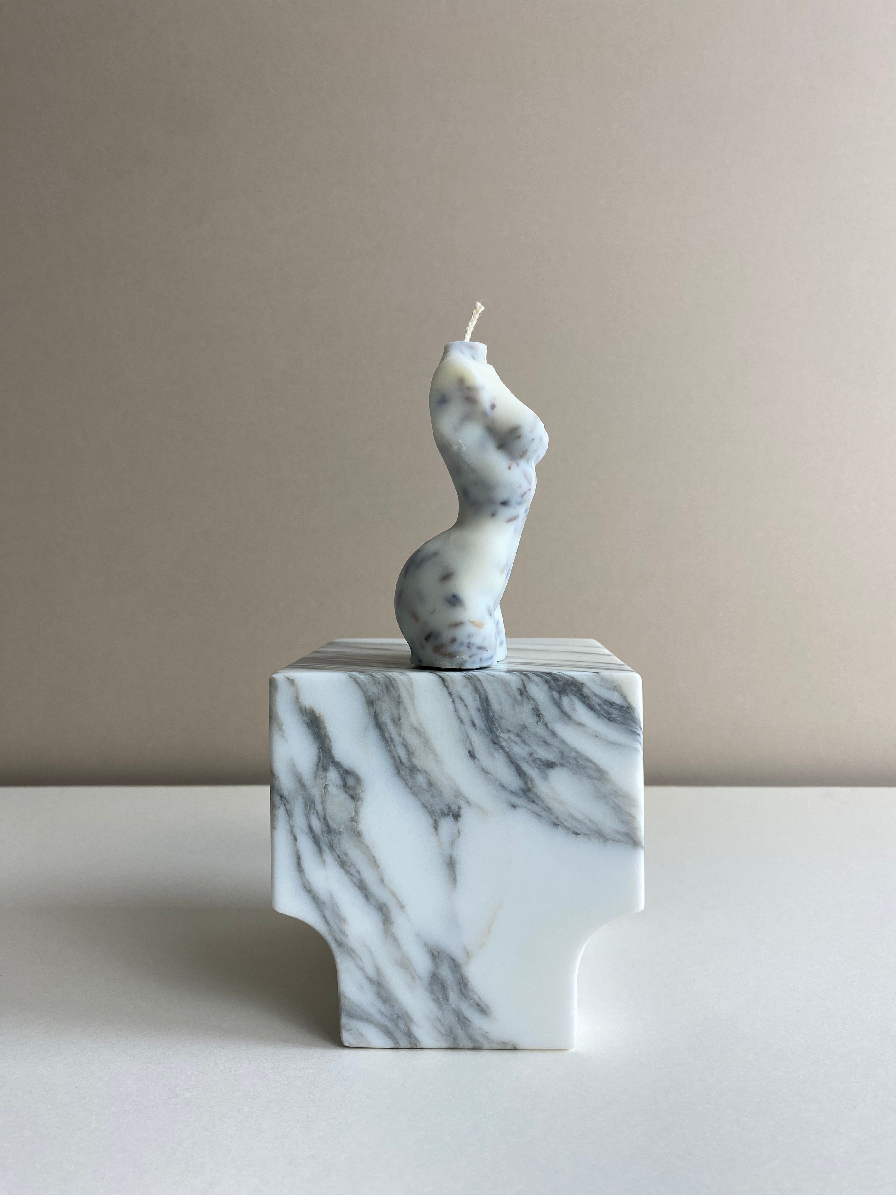 Lavender Female Torso Candle