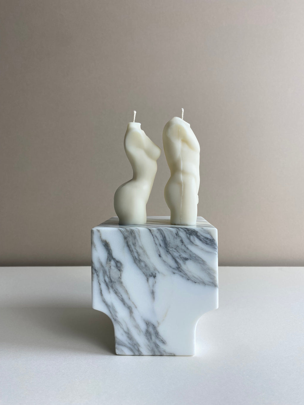 Pair Of Male And Female Torso Candles