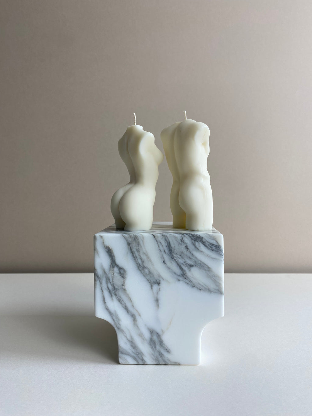 Pair Of Male And Female Torso Candles