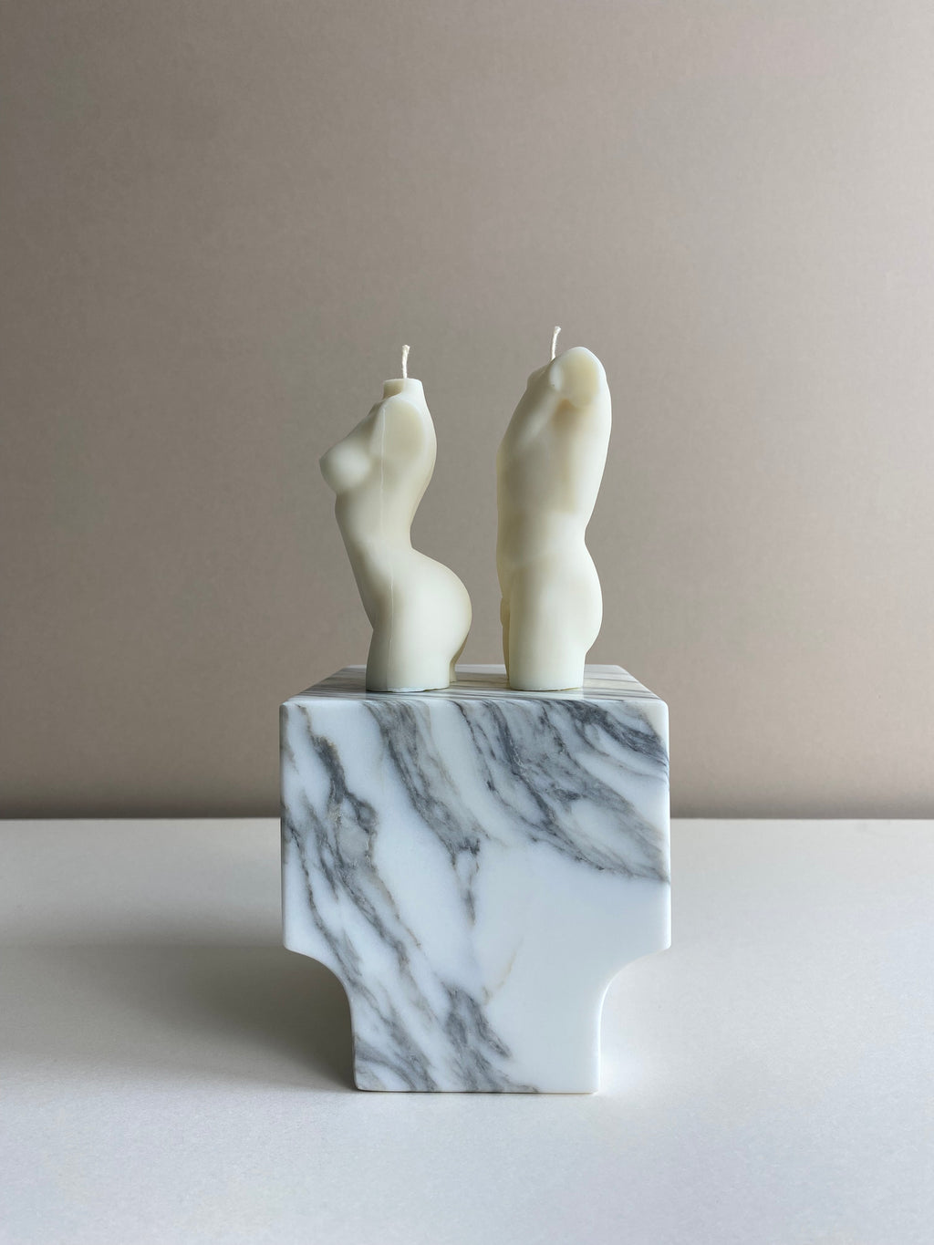 Pair Of Male And Female Torso Candles