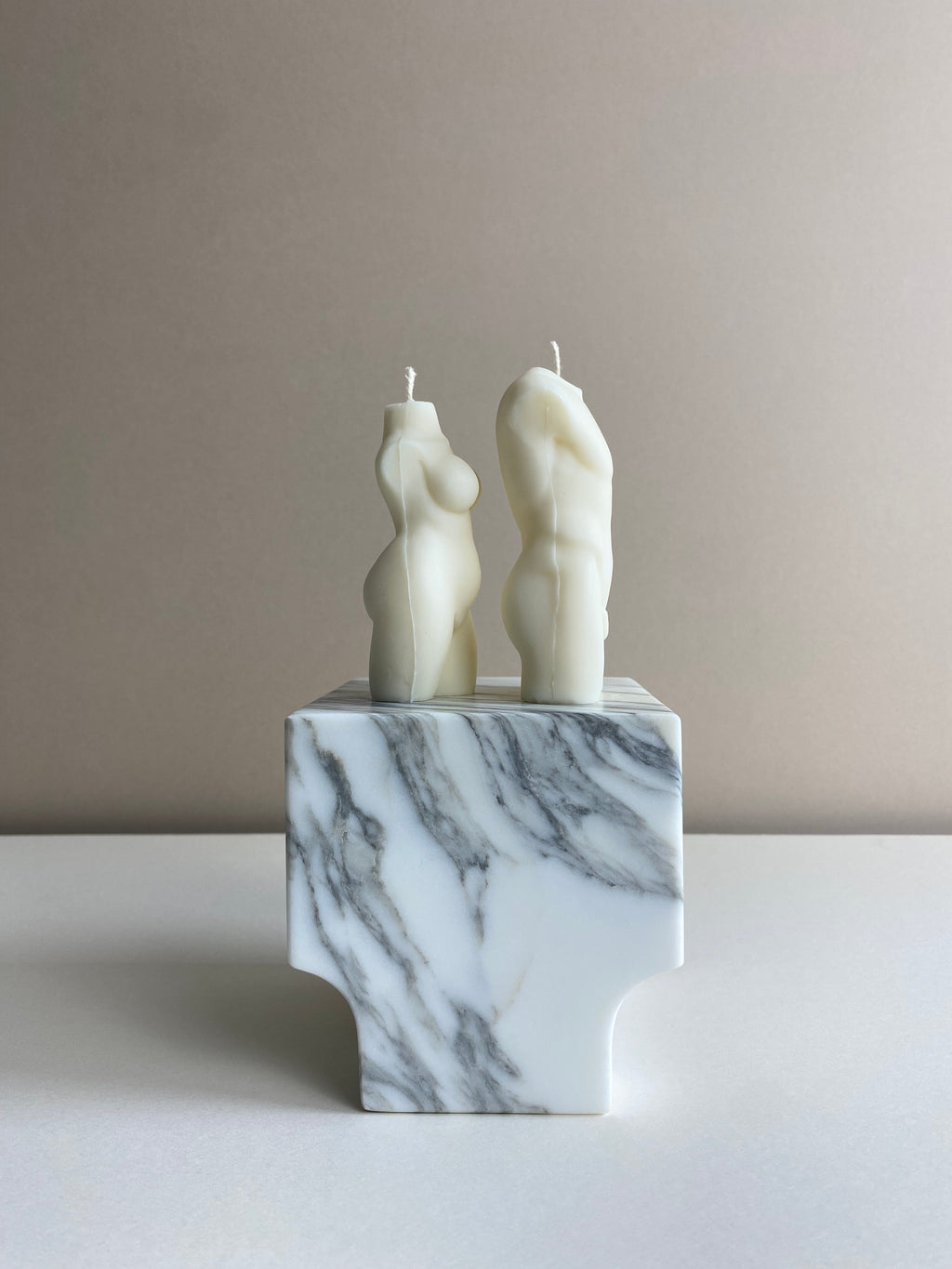 Atelier Ethos Pair Of Male And Curvy Lady Candles Hand-poured in natural soy wax, a candle duo celebrating harmony, love, and sculptural artistry. Ideal as a wedding or engagement gift. Sustainable, luxurious, and 10% of profits support charity. £18.00