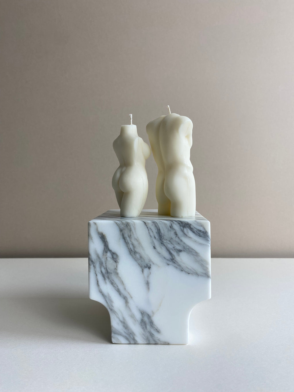 Atelier Ethos Pair Of Male And Curvy Lady Candles Hand-poured in natural soy wax, a candle duo celebrating harmony, love, and sculptural artistry. Ideal as a wedding or engagement gift. Sustainable, luxurious, and 10% of profits support charity. £18.00