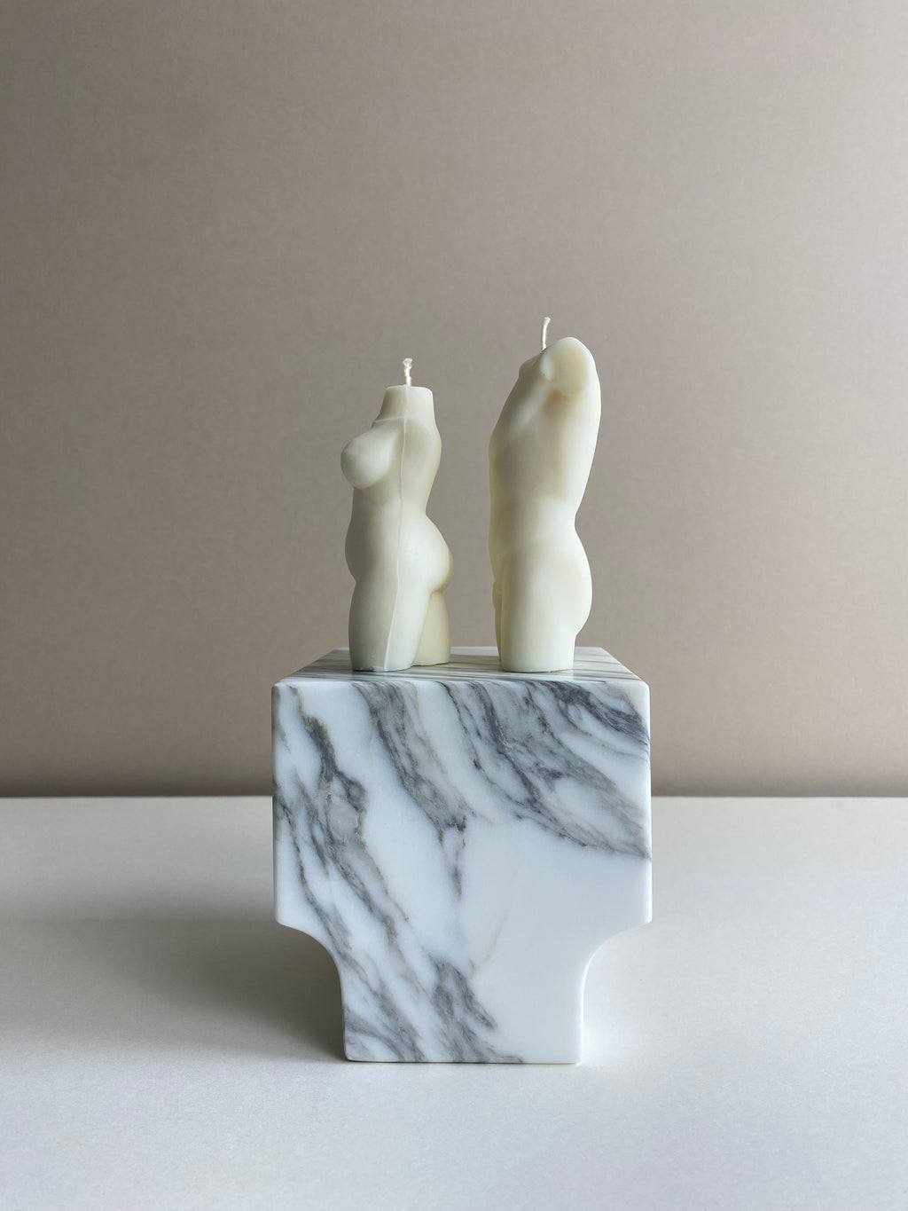Atelier Ethos Pair Of Male And Curvy Lady Candles Hand-poured in natural soy wax, a candle duo celebrating harmony, love, and sculptural artistry. Ideal as a wedding or engagement gift. Sustainable, luxurious, and 10% of profits support charity. £18.00