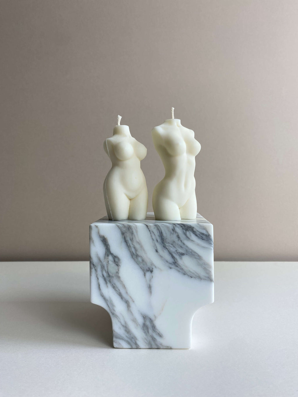 Atelier Ethos Pair Of Female And Curvy Lady Candles A candle duo in natural soy wax celebrating love, connection, and sculptural artistry. Perfect as an engagement or wedding gift. Sustainable, luxurious, and 10% of profits support charity. £18.00