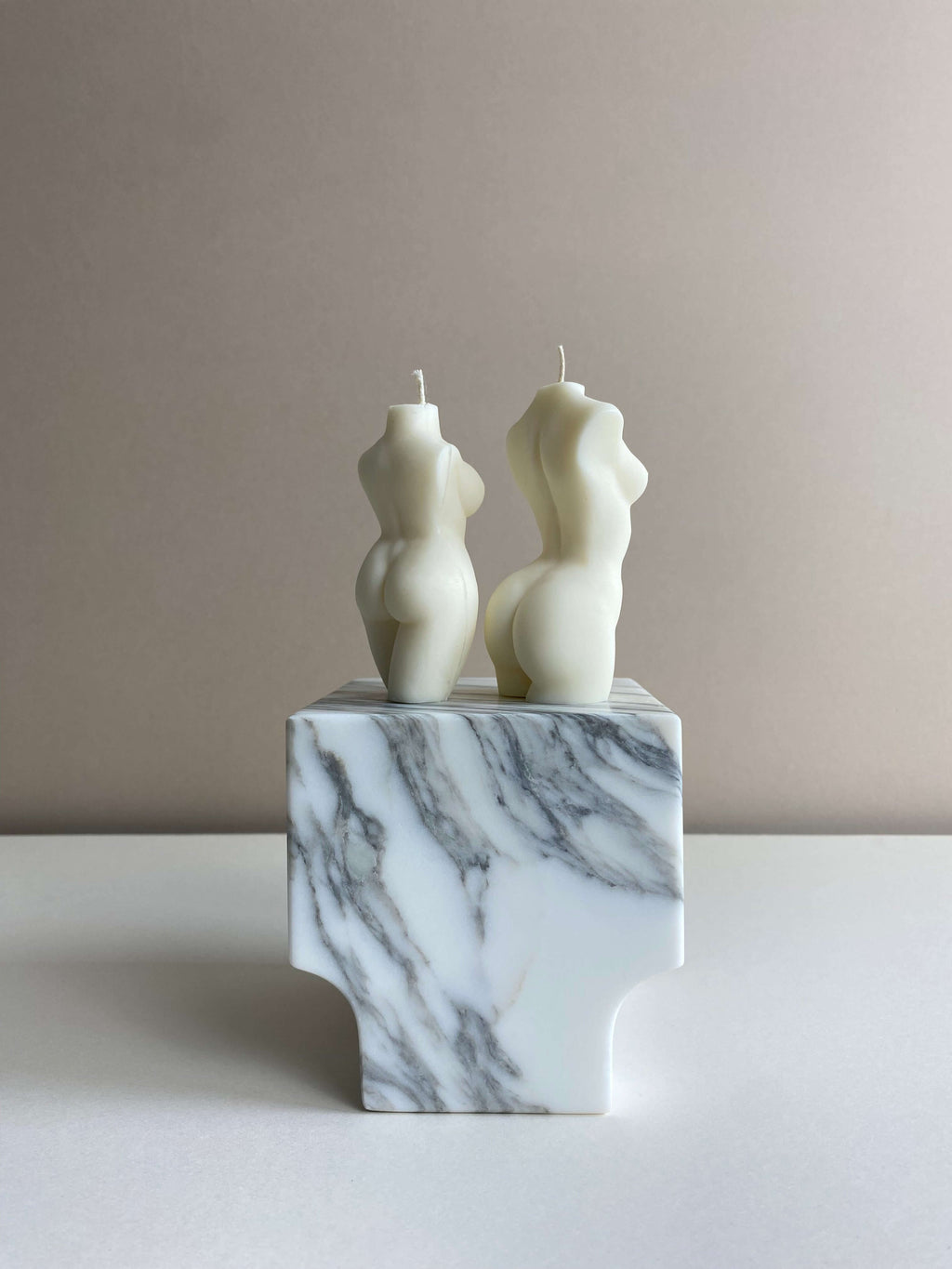 Atelier Ethos Pair Of Female And Curvy Lady Candles A candle duo in natural soy wax celebrating love, connection, and sculptural artistry. Perfect as an engagement or wedding gift. Sustainable, luxurious, and 10% of profits support charity. £18.00