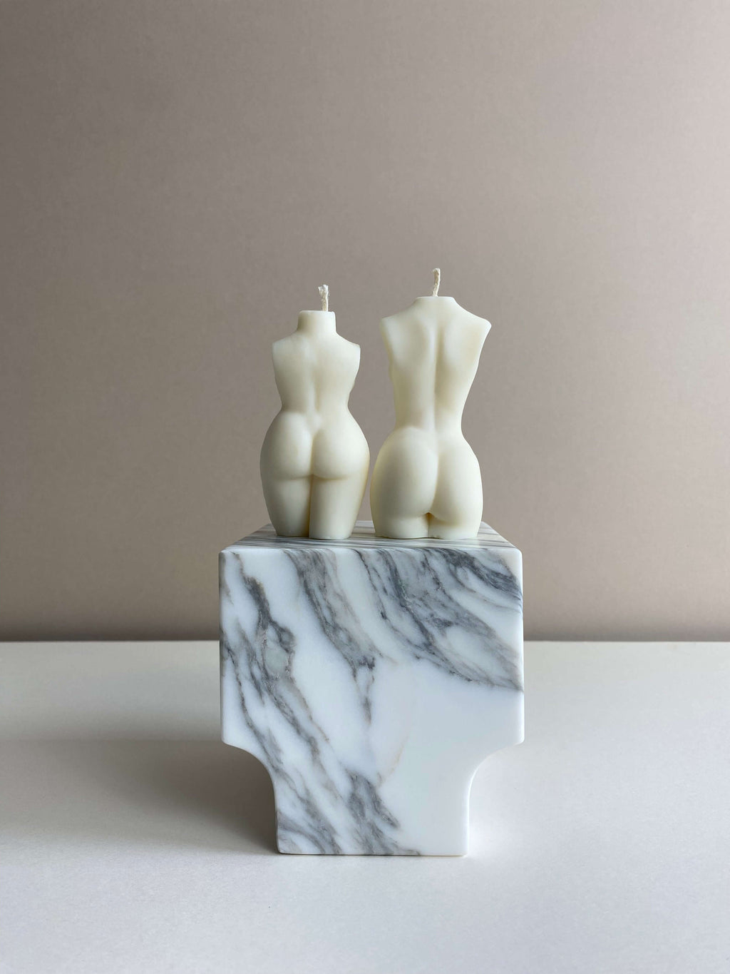 Atelier Ethos Pair Of Female And Curvy Lady Candles A candle duo in natural soy wax celebrating love, connection, and sculptural artistry. Perfect as an engagement or wedding gift. Sustainable, luxurious, and 10% of profits support charity. £18.00