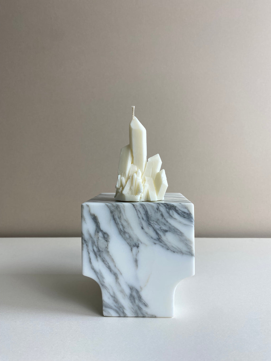 Atelier Ethos Large Crystal Candle A candle in natural soy wax celebrating bold geometry and artistry. Sculptural, sustainable, and 10% of profits are donated to charity. £8.00