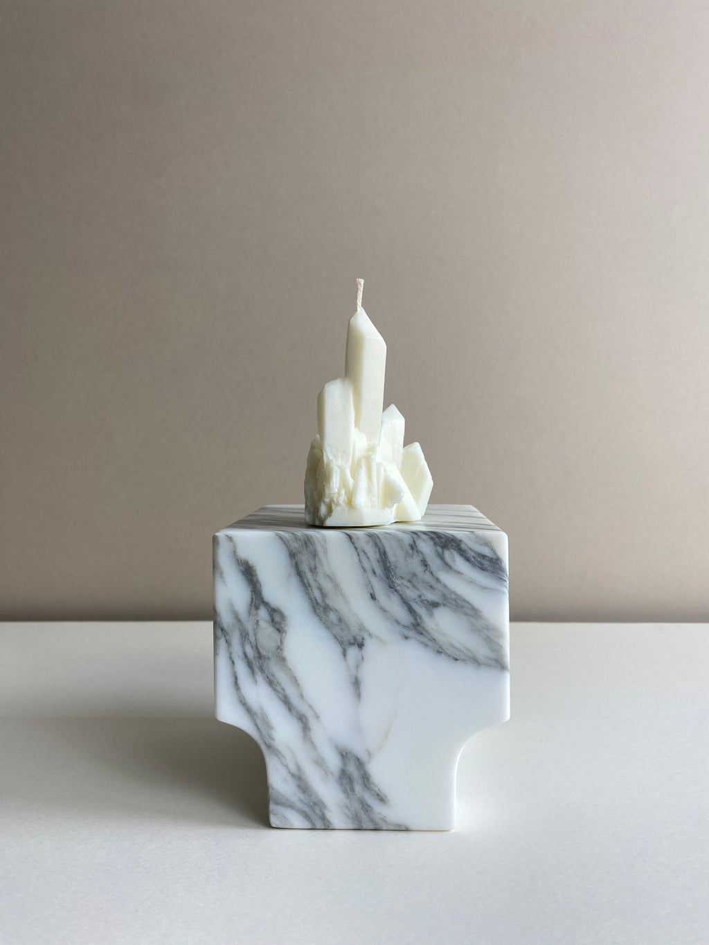 Atelier Ethos Large Crystal Candle A candle in natural soy wax celebrating bold geometry and artistry. Sculptural, sustainable, and 10% of profits are donated to charity. £8.00