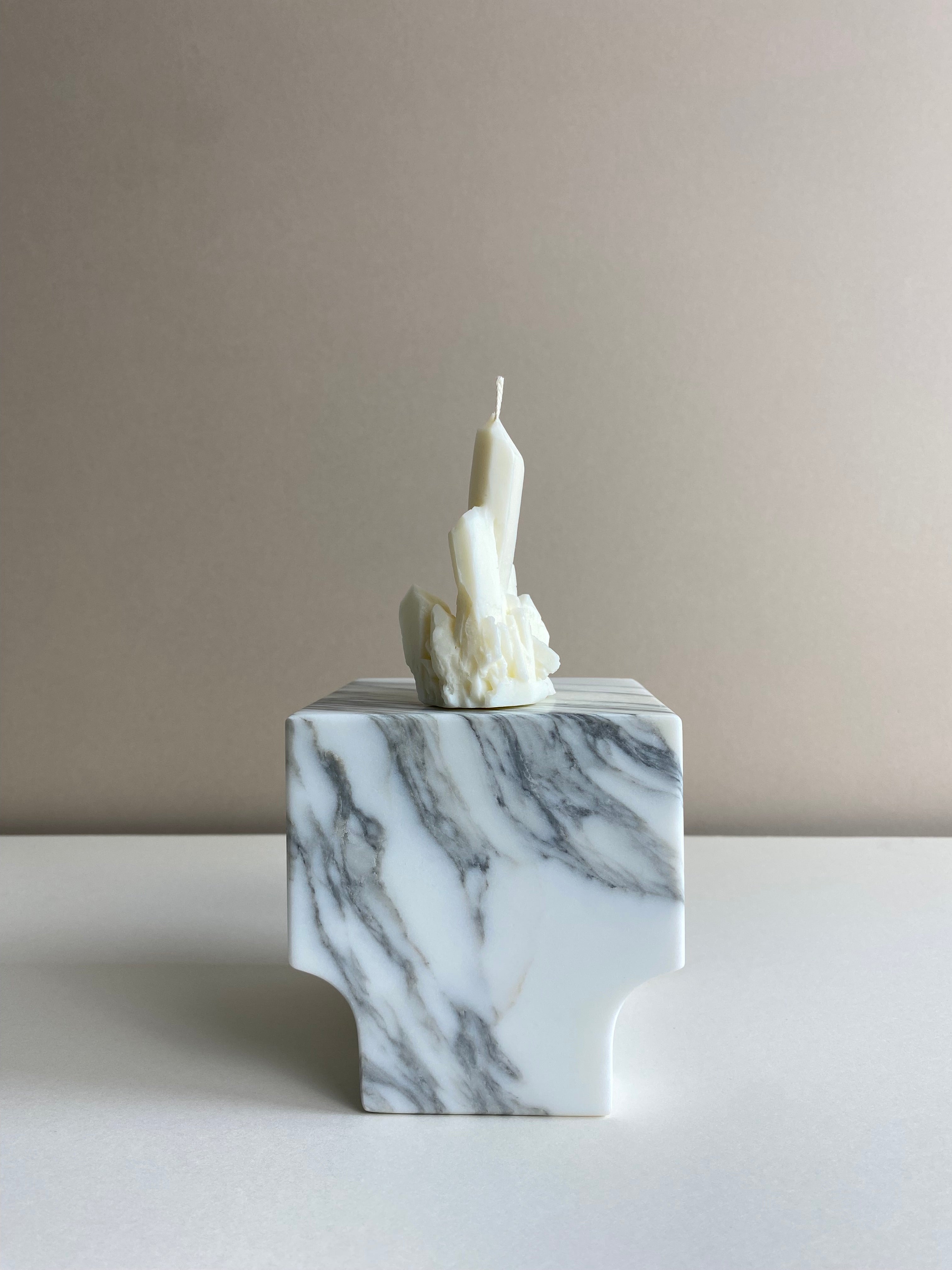 Atelier Ethos Large Crystal Candle A candle in natural soy wax celebrating bold geometry and artistry. Sculptural, sustainable, and 10% of profits are donated to charity. £8.00