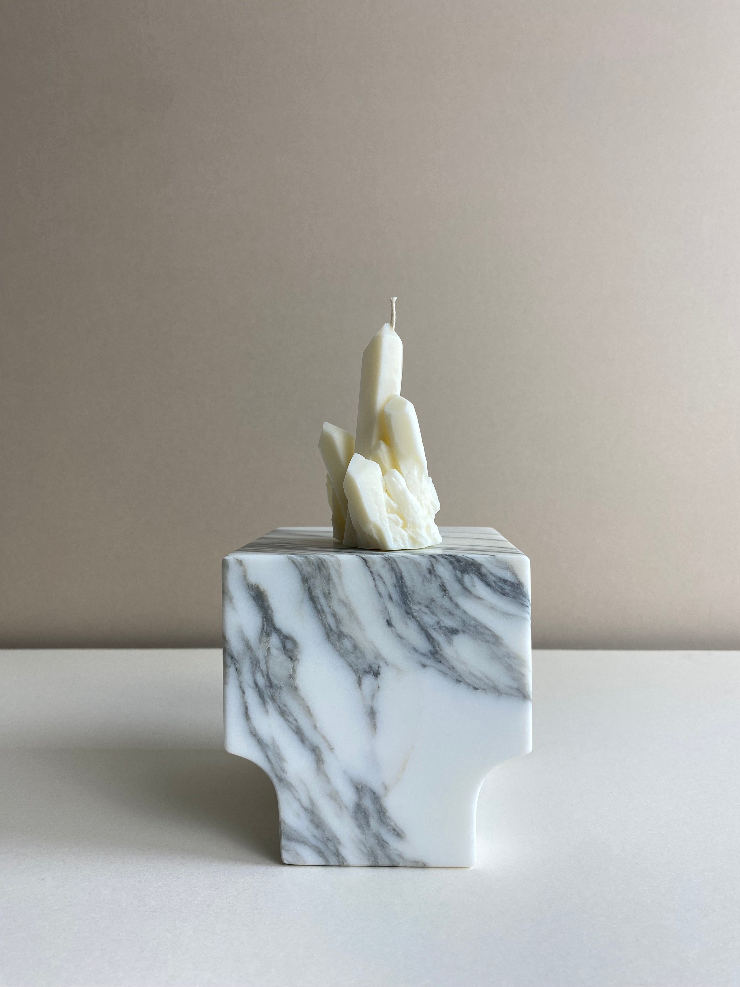 Atelier Ethos Large Crystal Candle A candle in natural soy wax celebrating bold geometry and artistry. Sculptural, sustainable, and 10% of profits are donated to charity. £8.00