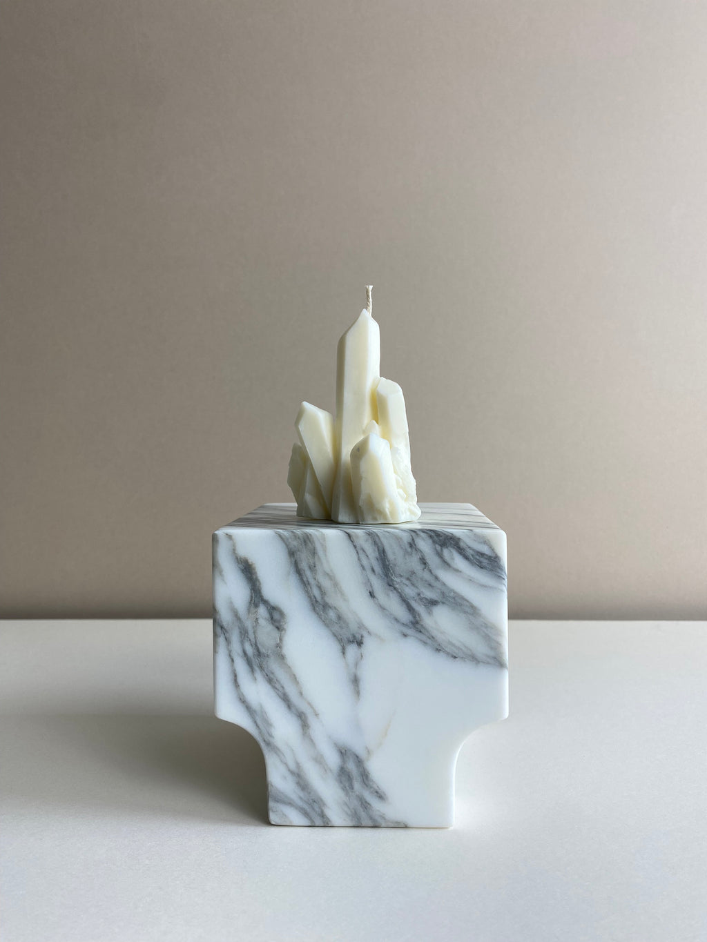 Atelier Ethos Large Crystal Candle A candle in natural soy wax celebrating bold geometry and artistry. Sculptural, sustainable, and 10% of profits are donated to charity. £8.00