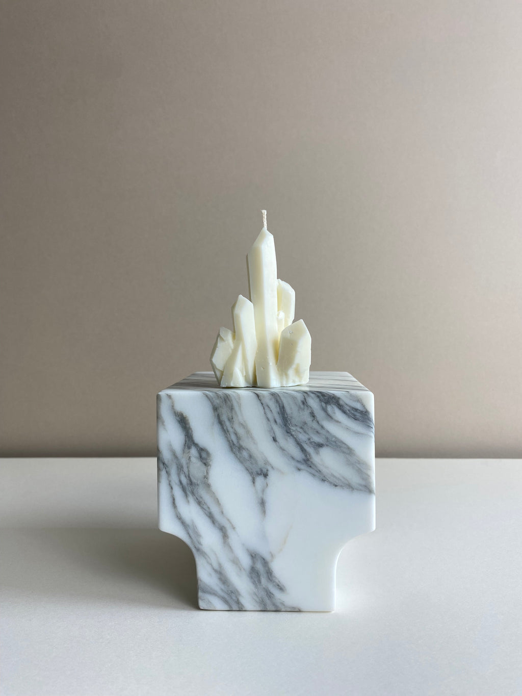 Atelier Ethos Large Crystal Candle A candle in natural soy wax celebrating bold geometry and artistry. Sculptural, sustainable, and 10% of profits are donated to charity. £8.00