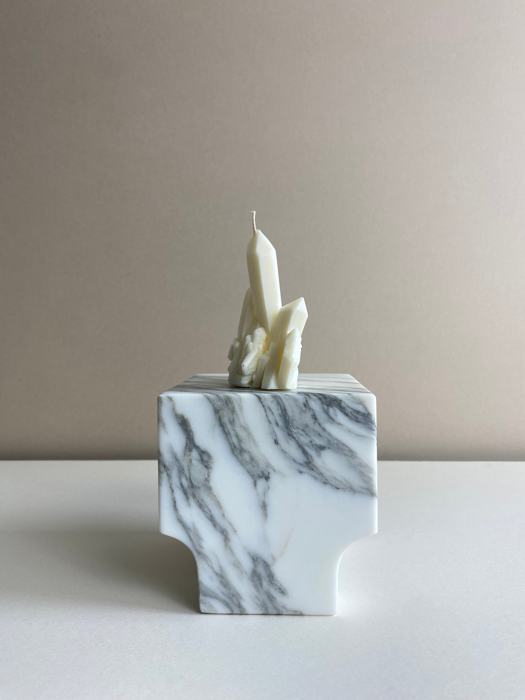 Atelier Ethos Large Crystal Candle A candle in natural soy wax celebrating bold geometry and artistry. Sculptural, sustainable, and 10% of profits are donated to charity. £8.00