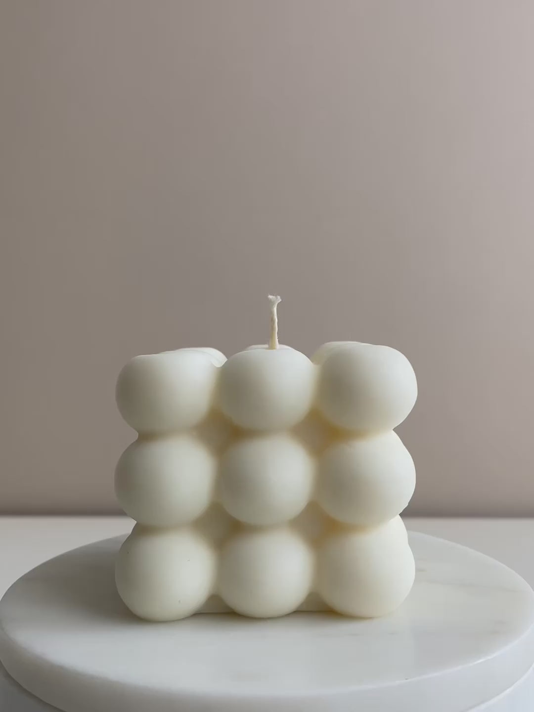 Large Bubble Cube Candle