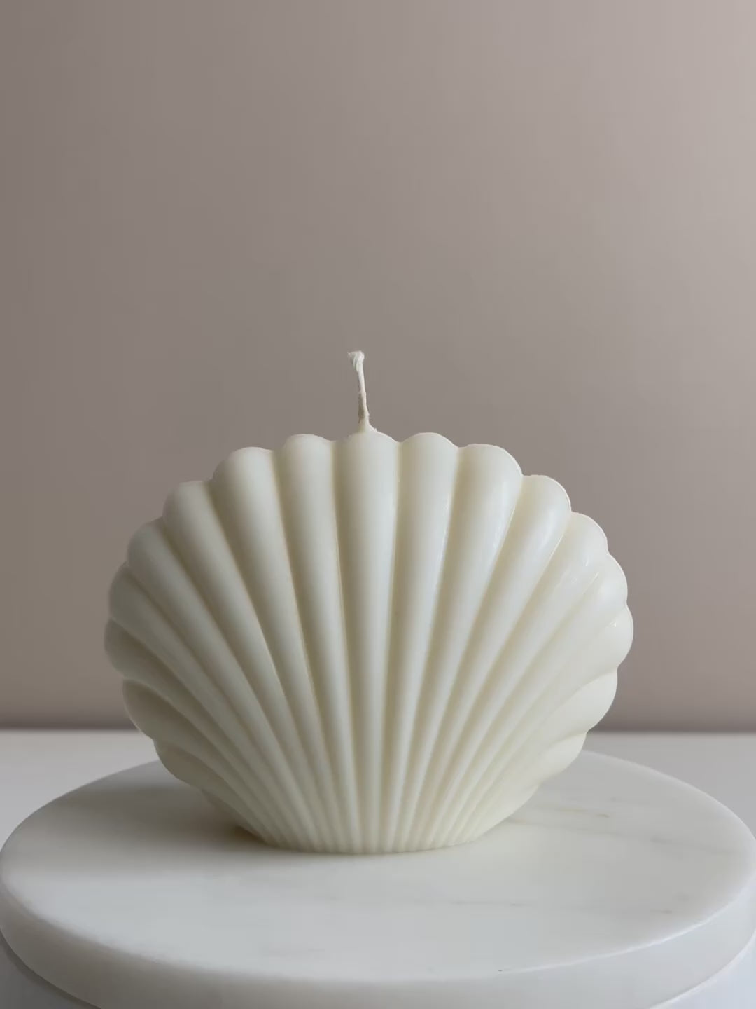 Large Seashell Candle