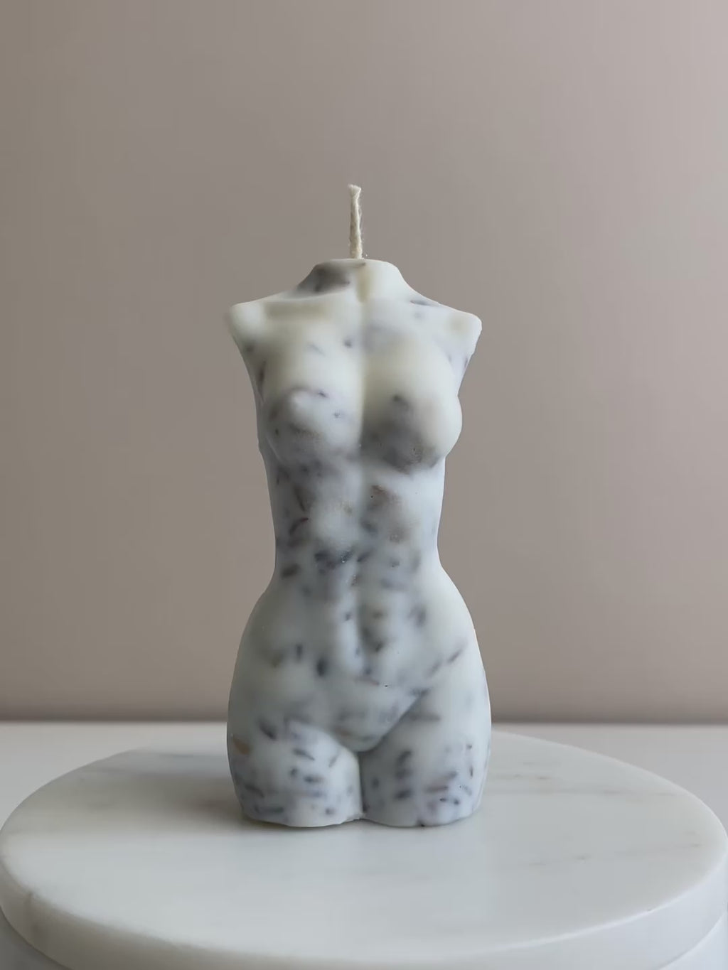 Lavender Female Torso Candle