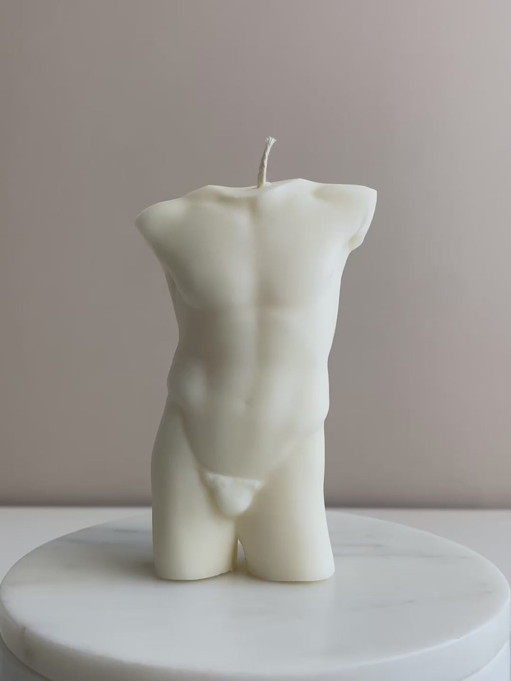Male Torso Candle