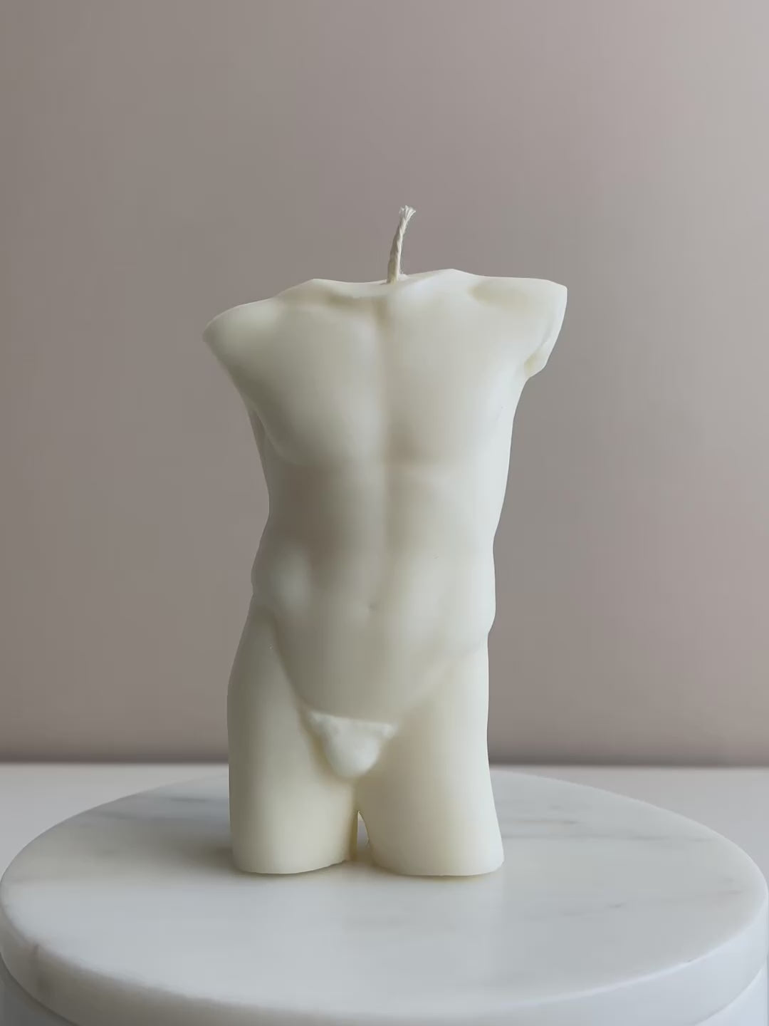 Male Torso Candle